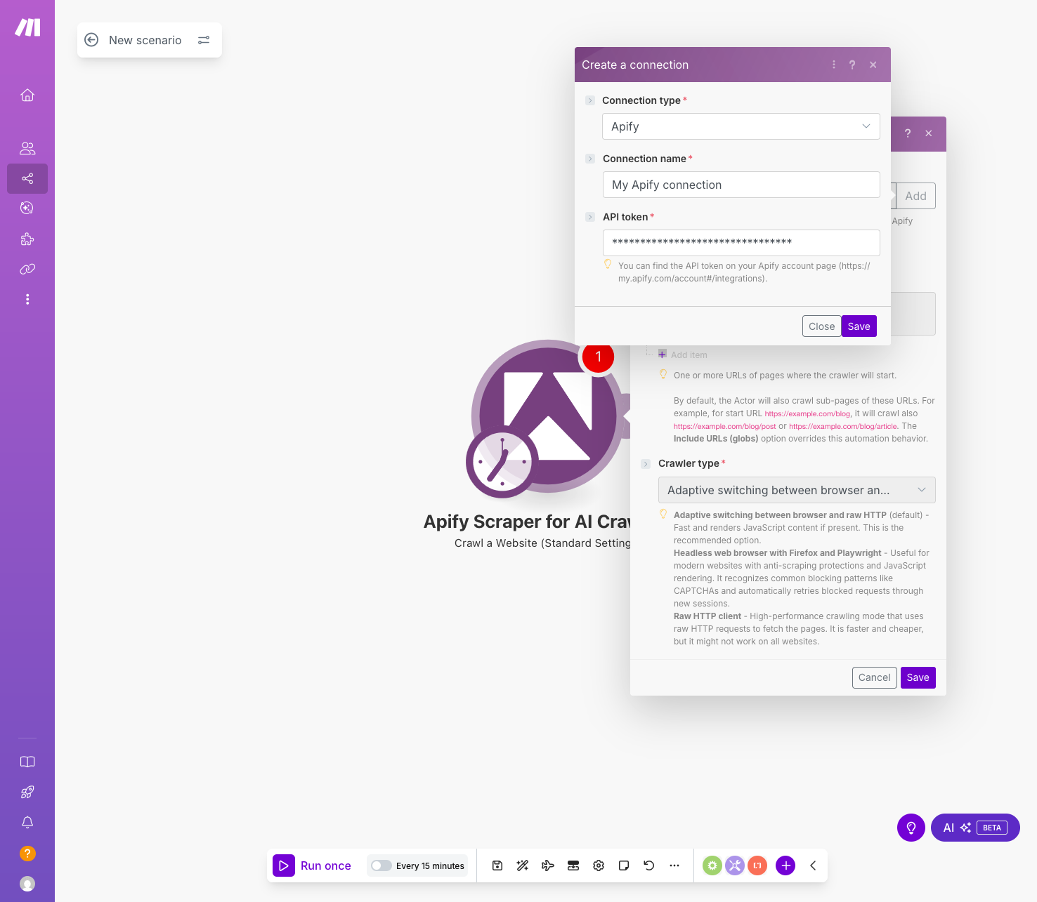 Make API token