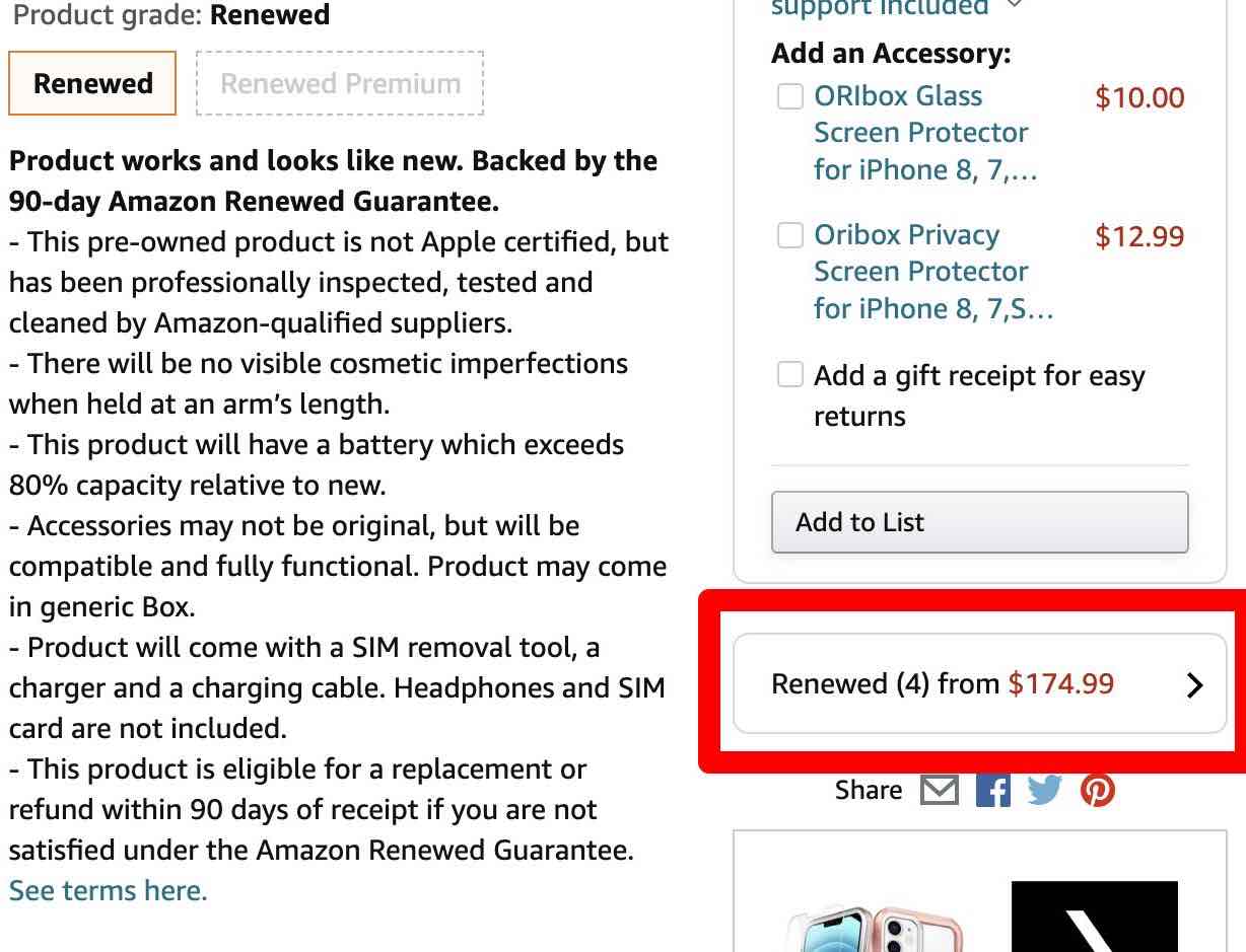 View offers button